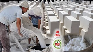 Lightweight Foam Concrete Blocks | Amazing Process of Making Foam Concrete Blocks Production Factory screenshot 4