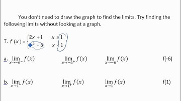 piecewise limits without a graph