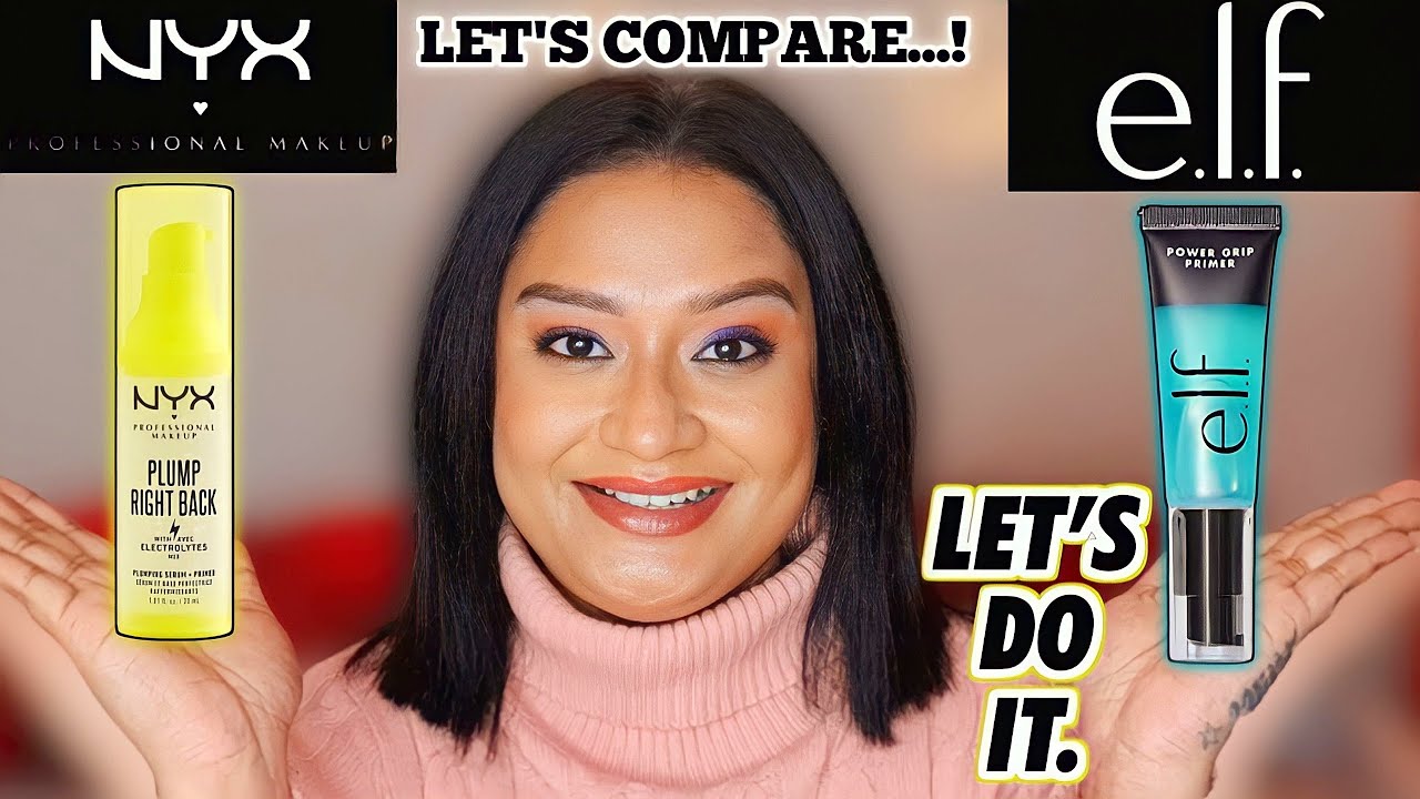 NYX Plump Right Back Vs ELF Power Grip Primer |Which one is Better? This or  That |With Wear Test - YouTube
