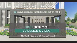 School Building Exterior 3D Design Video