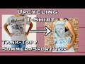 Aus einem alten T-Shirt wird ein trendy Sommer Tank-Top , Yoga-Shirt! Thriftflip Upcycling Nähen