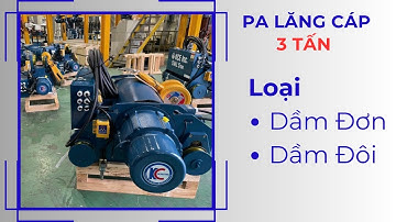 PA LĂNG CÁP ĐIỆN 3 TẤN. LOẠI DẦM ĐƠN VÀ DẦM ĐÔI
