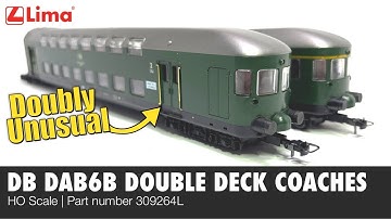 DUBBEL ONGEWOON - DAB6b Dubbeldeksrijtuigen uit Lima - HO Schaal modelspoorwagons TWIN PACK