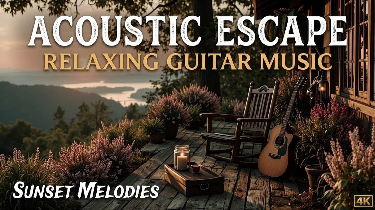 Спокойный закат над горами | Спокойная акустическая гитара