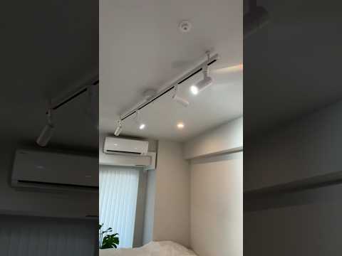 32日目 100日 ダクトレール照明で一気に垢抜け部屋へ インテリア 部屋づくり 一人暮らし 暮らし スポットライト ダクトレール 100日で部屋づくり