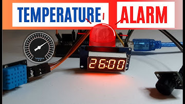 Arduino Temperature Alarm LED Display Flash & Beep