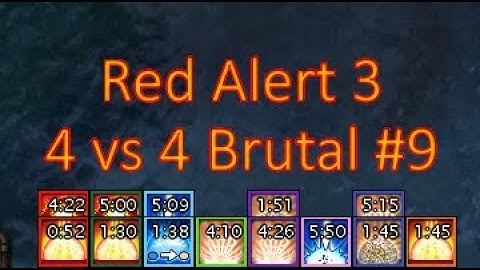 Red Alert 3 - 4v4 Brutal - Roundhouse Redux