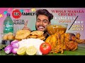 1k Family🥳SPECIAL MUKBANG/Eating Whole Masala🐓,Spicy Gravy,Rice,Poori,Rasgulla/Big Bites ASMR EATING