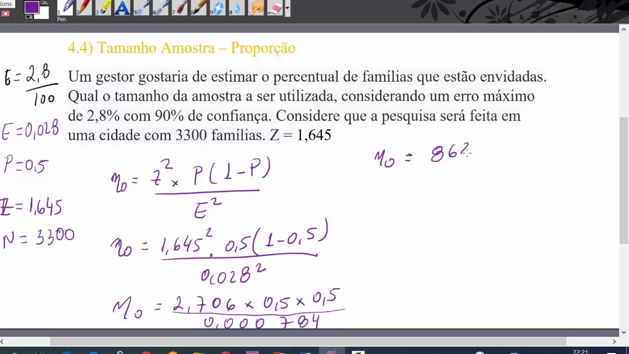 C lculo Do Tamanho Da Amostra Para Propor o YouTube c-lculo-do-tamanho-da-amostra-para-propor-o-youtube