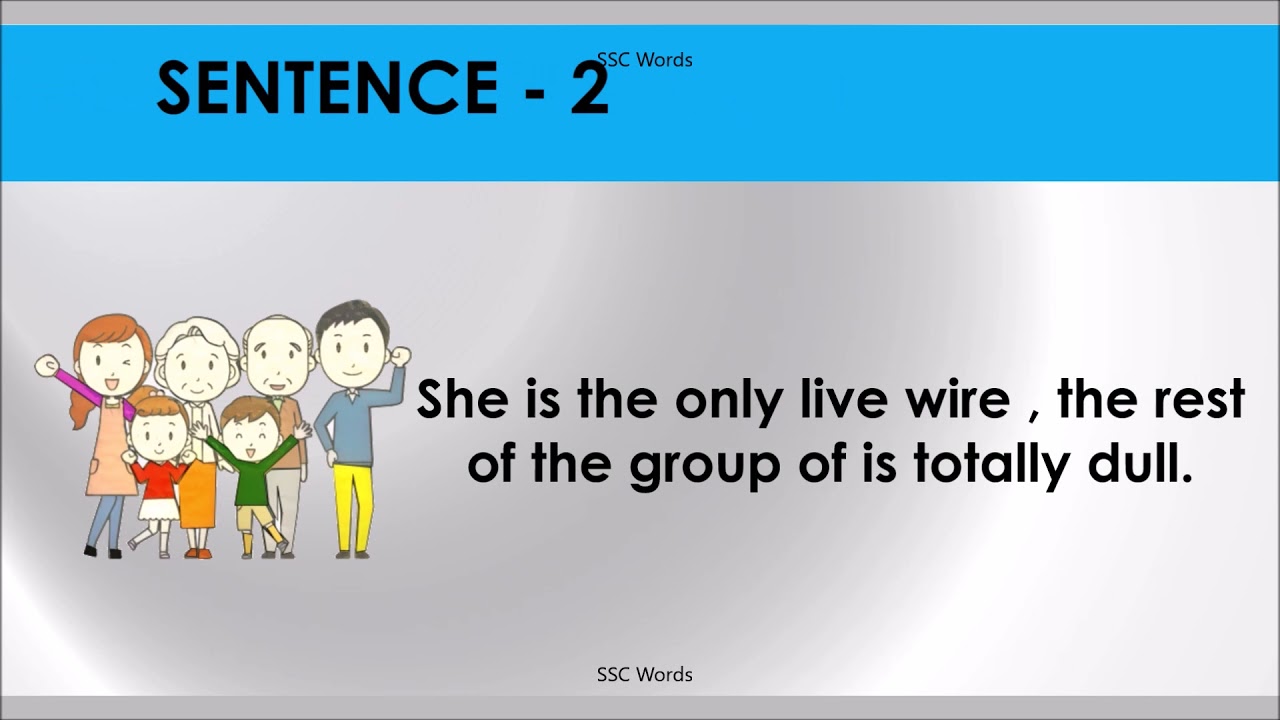 LIVE WIRE Idiom 179 # Meaning and five sentences # SSC Words 
