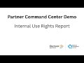 Partner Command Center | TPM internal use rights report