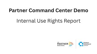 Partner Command Center | TPM internal use rights report