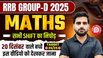 RRB Group D Exam 2025 🚨 | 19 December All Shift Analysis | Memory Based Questions