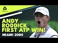 Andy Roddick's First Ever ATP Win! | Roddick vs Vicente Highlights Miami 2000