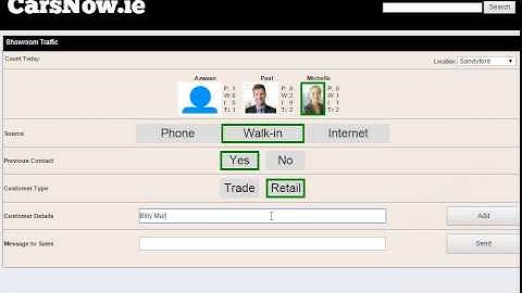 Showroom Traffic Tool