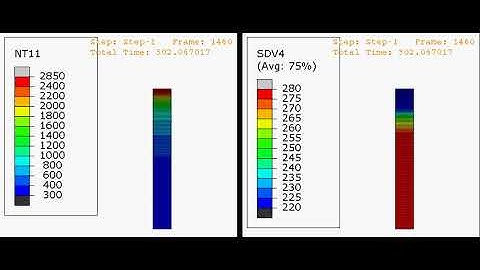 1D re-entry ablation model with ABAQUS