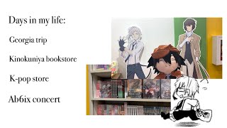 Vlog Georgia trip kinokuniya bookstore Kpop store going to the museum ab6ix concert