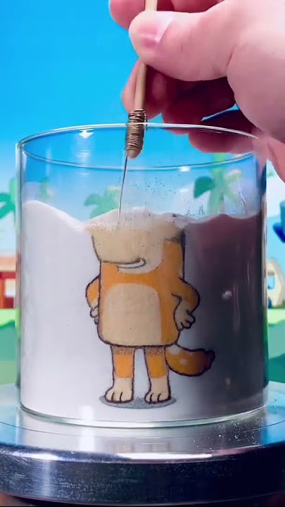 Chilli Sand Art ⏳🏖️ | Bluey  #ytshorts