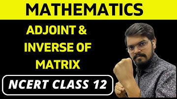 4.5 Adjoint & Inverse of Matrix | Class 12 | NCERT | Mathematics | Chapter 4 | Determinants