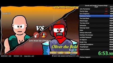 [World Record] Swords and Sandals 2 in 56:58