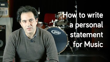 How To Write A Personal Statement For Music