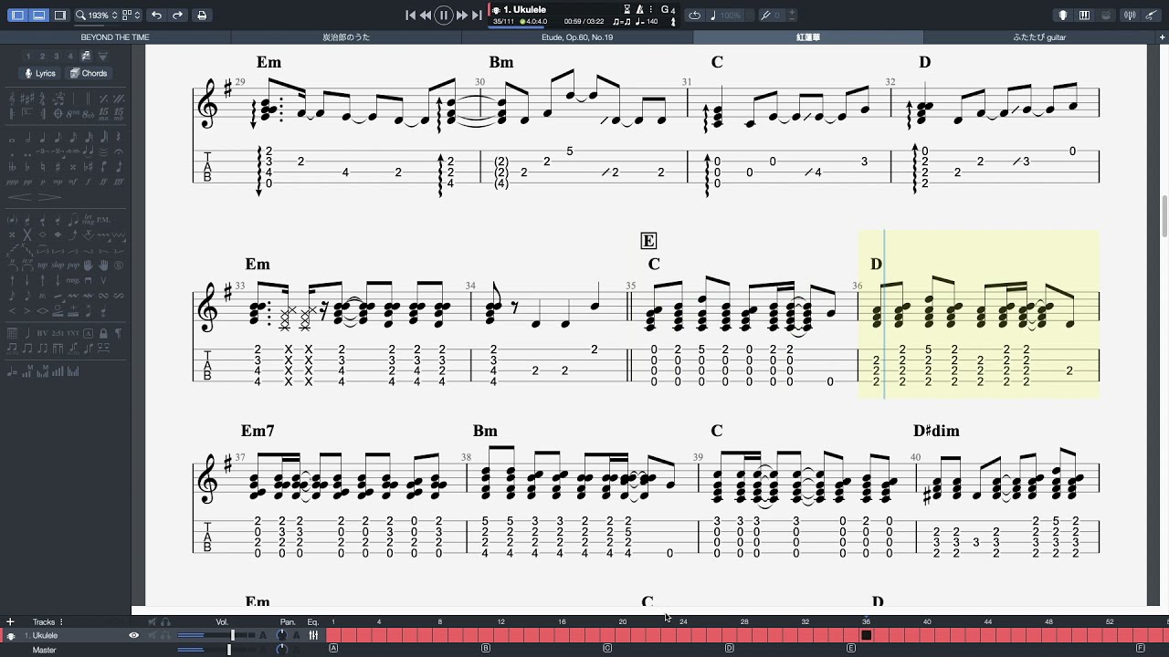 【ukulele・TAB】紅蓮華 Gurenge / LiSA（自動演奏） YouTube