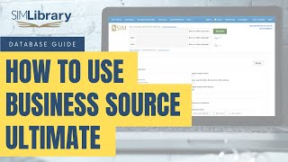 How To Use Business Source Ultimate (SIM Library) screenshot 5