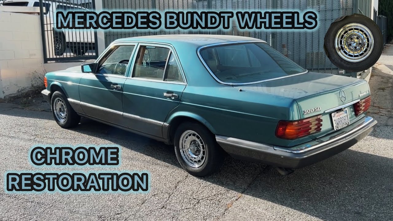 CHROME WHEEL RESTORATION // MERCEDES BUNDT WHEELS CLEANING // W126 W123 ...