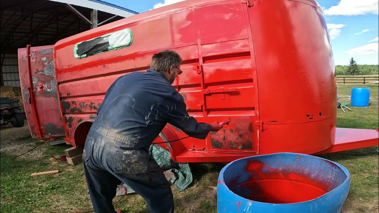 Horsetrailer Restoration Part 2 Painting YouTube
