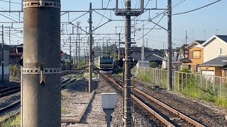 【良い音】E231系1000番代コツK-01編成＋E233系3000番代ヤマU218編成　JR宇都宮線1595E列車低速入線