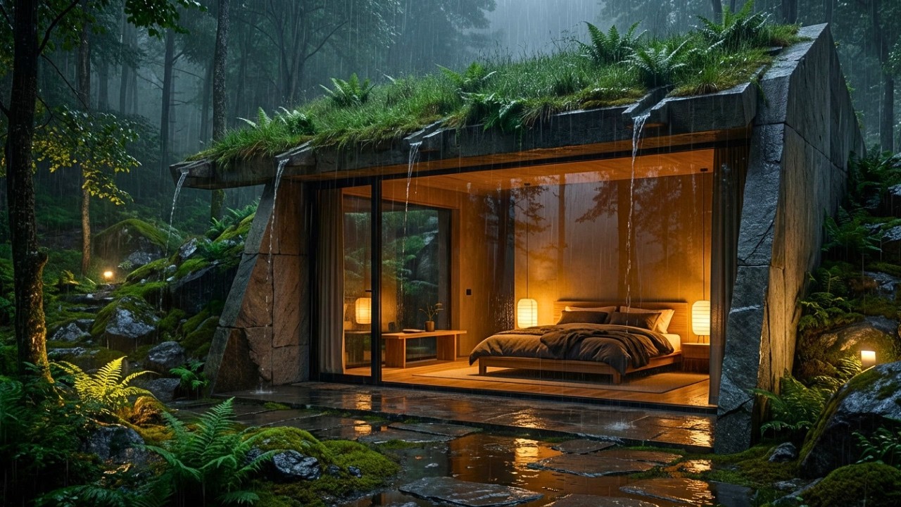 Peaceful Rain in a Cozy Woodland Cabin for Deep Sleep,Anxiety, Overthinking,Insomnia & Stress Relief