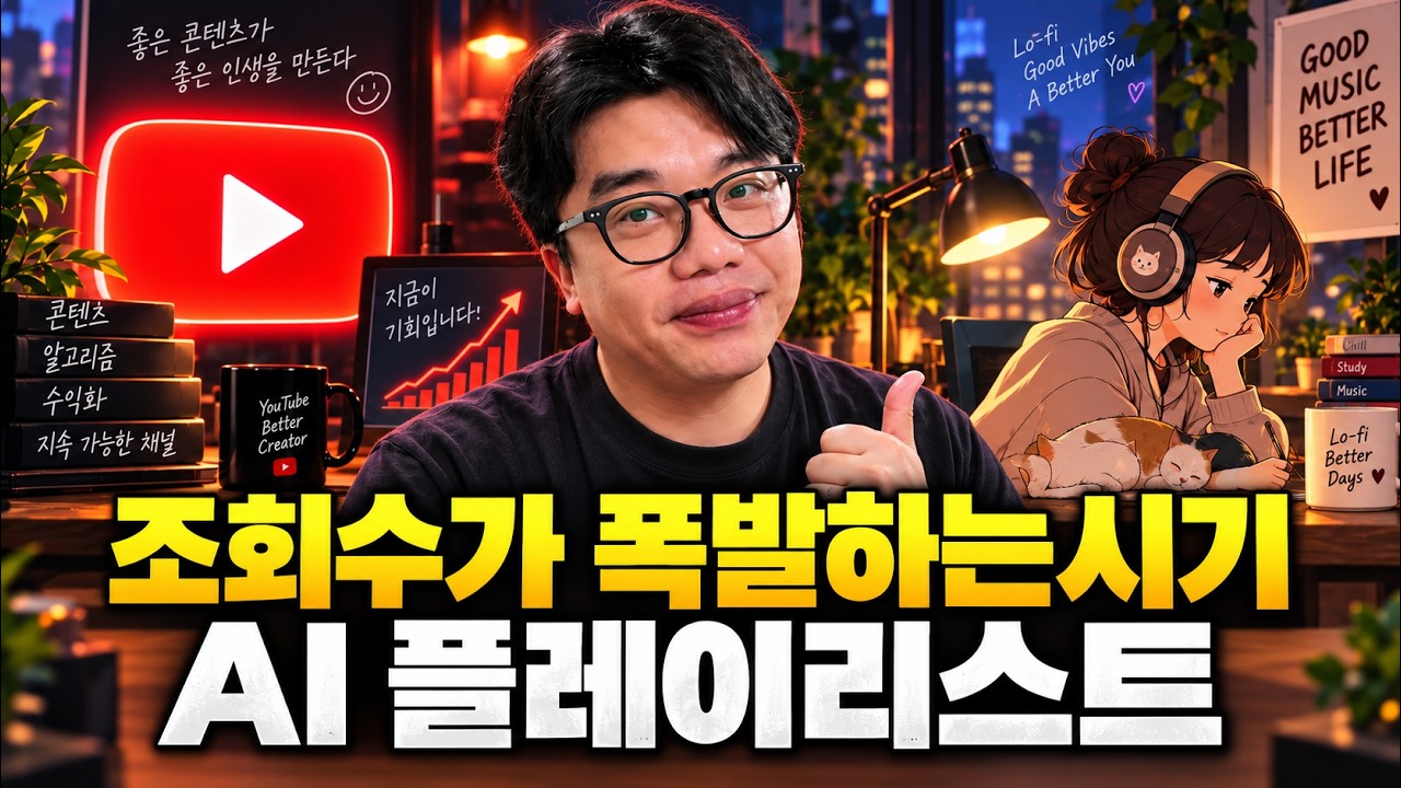 조회수가 갑자기 잘나올때 놓치지않고 AI플레이리스트 이대로만 따라하세요