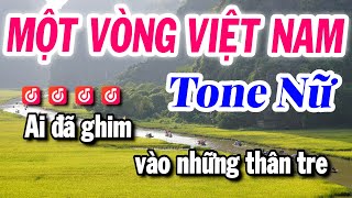Karaoke Một Vòng Việt Nam Tone Nữ Beat Mới Nhất | Karaoke Tuyết Nhi