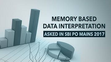 Memory Based Data Interpretation I SBI PO 2017 | Maths | Online Coaching for IBPS Bank PO