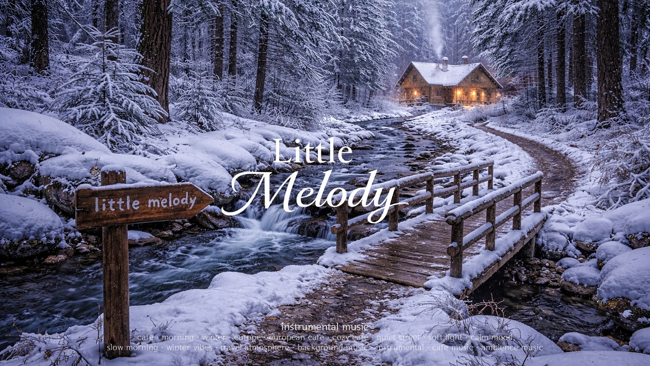 Quiet Winter Cabin by the Stream ❄️ | Calm Camping Folk (12 Tracks) | Little Melody