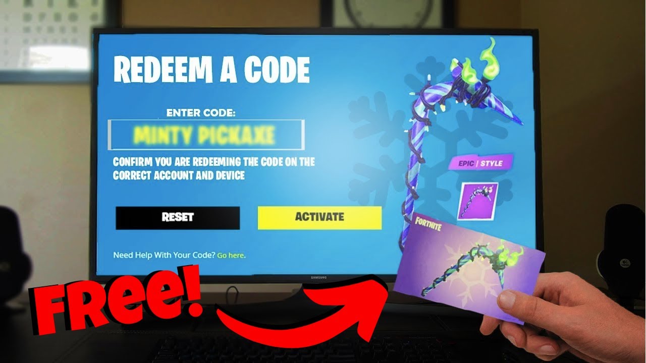 Fortnite Minty Pickaxe Code Nintendo Switch