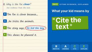What Is Citing Evidence? (A Parent's Guide to RACE, ACE, and "Use Words From the Text")