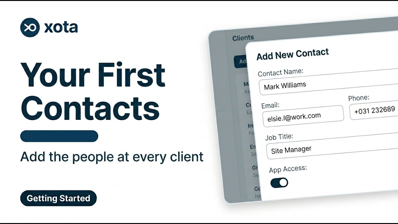 Adding contacts and giving a client portal access