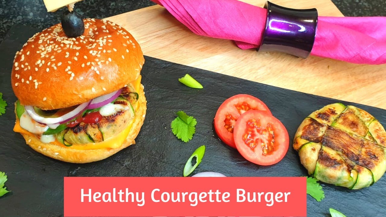 Healthy and Tasty Courgette Burger | Healthy Zucchini Veggie Burger by Mummy and Me