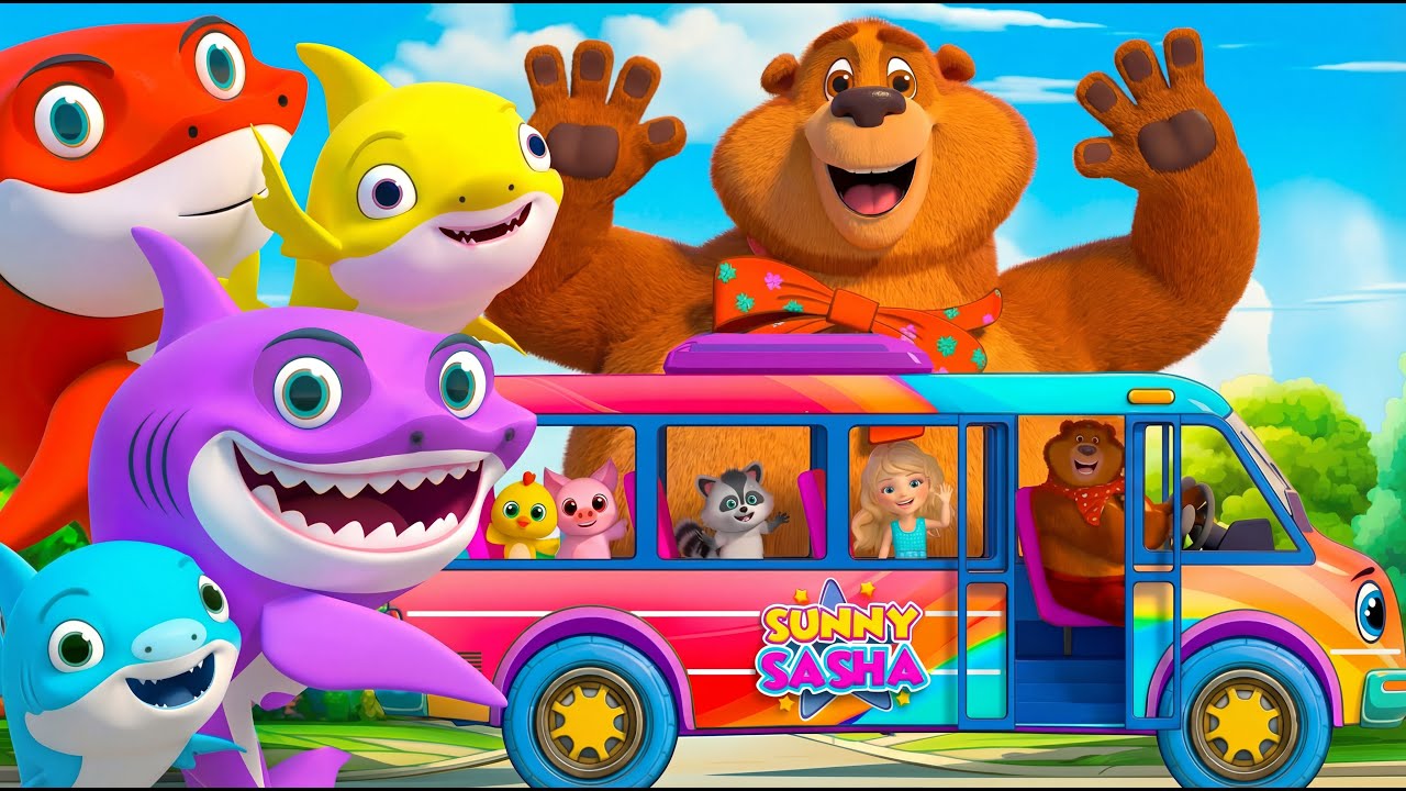 Wheels on the Bus + Firetruck Adventures | Kids Songs with Sunny Sasha