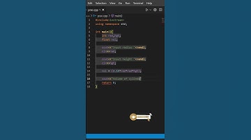 Volume of CYLINDER with C++ || C++  problems || basic tutorial || #coding #shorts