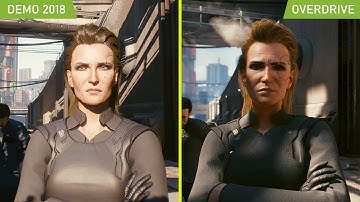 Cyberpunk 2077 2018 Demo vs 2023 Overdrive Update Graphics Comparison