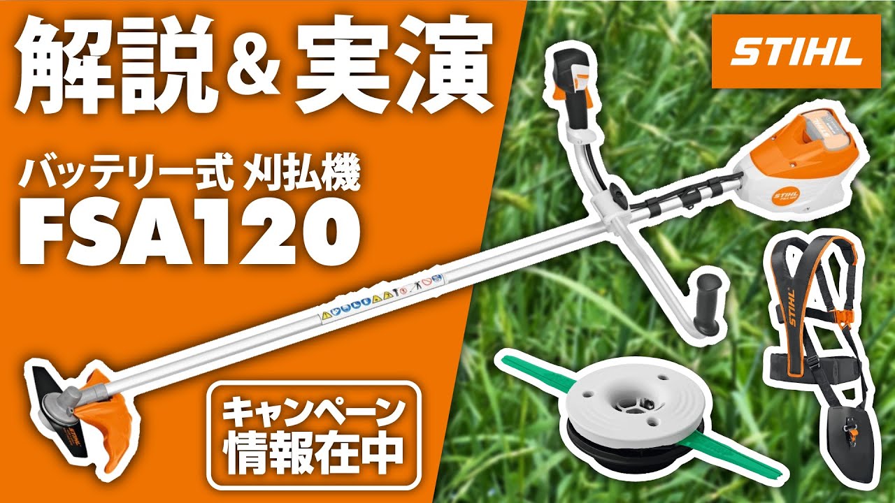 STIHL Electric Brushcutter FSA120 Forestry Harness [Advanced