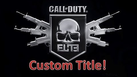Modern Warfare 3 Custom Title!