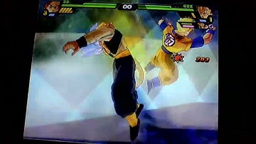 DBZ: Budokai Tenkaichi 3: SS4 Gogeta VS. Goten, Kid Trunks, Future Gohan, and SS4s Goku and Vegeta.
