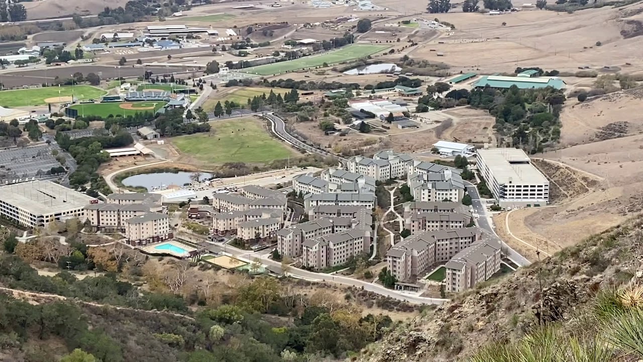 Welcome to Cal Poly... view from above the P down to Poly Canyon ...