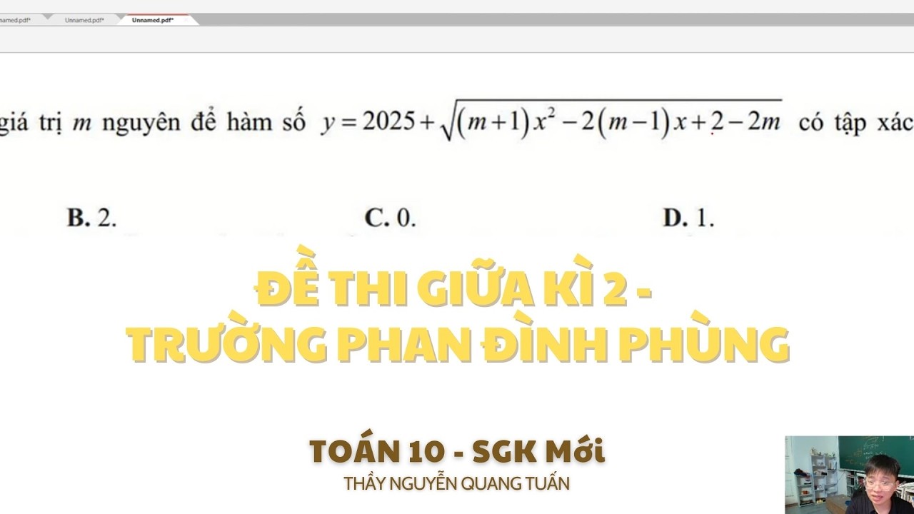 TOÁN 10 - ĐỀ THI GIỮA KÌ 2 - TRƯỜNG PHAN ĐÌNH PHÙNG