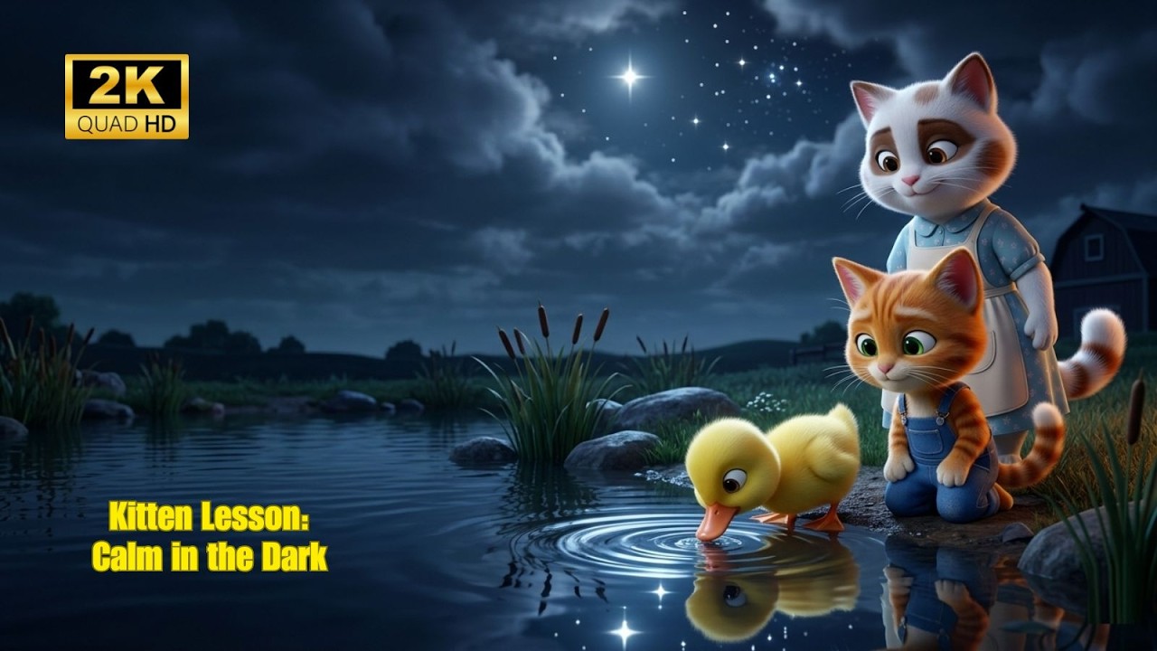 Cat Story: Kitten LEO & Duck had The Night the Stars Disappeared 🌌🐥 Calm in the Dark
