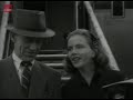 Fred Astaire and daughter at London Airport, 1956