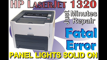 HP LaserJet 1320 all panel lights are on || Fatal Error || Caution light on || all light sold on